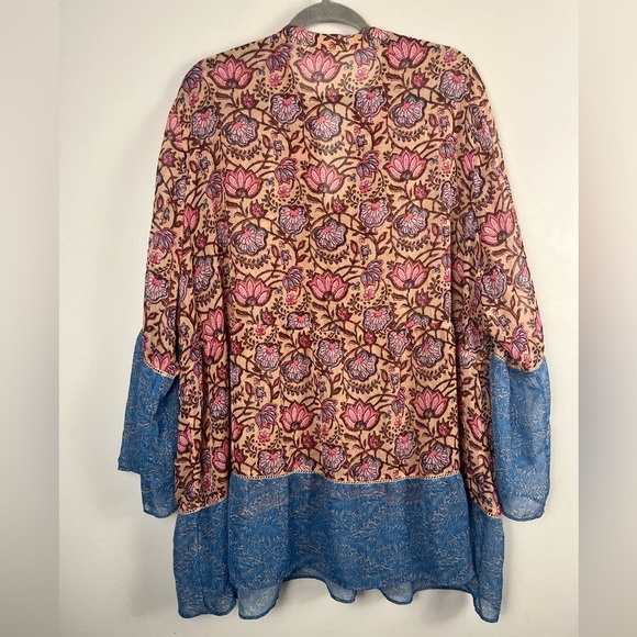 Soft surroundings Pergola Floral Embroidered boho sheer tunic size 3x - Picture 8 of 8